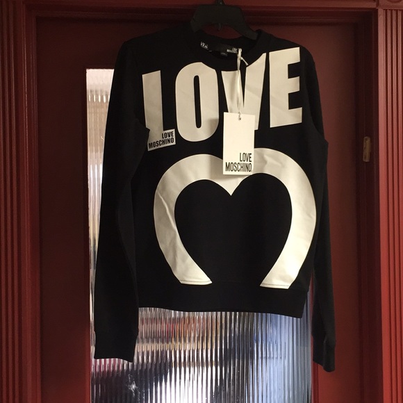 love moschino black sweatshirt